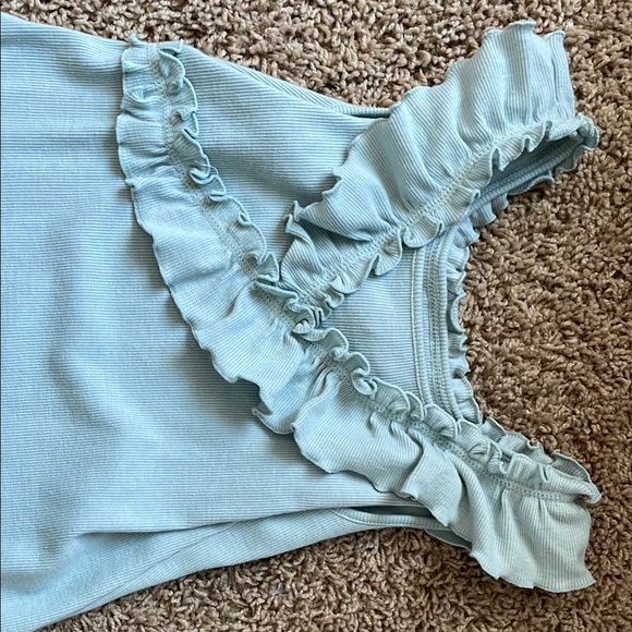 Light Blue Ruffled Kids Dress - Picture 4 of 5
